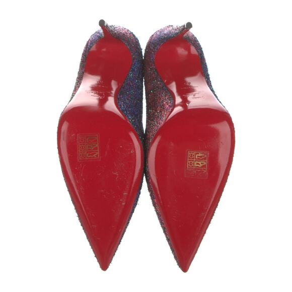 Christian Louboutin Multicolor Glitter Glitter Accents Pumps 40 sz - Picture 4 of 4